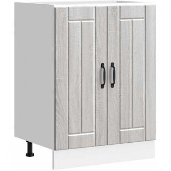 Panel para lavavajillas Lucca de madera contrachapada gris y base móvil