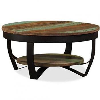 vidaXL Mesa de Centro 65x32 cm Madera Reciclada Mesita Mesilla Mueble Auxiliar