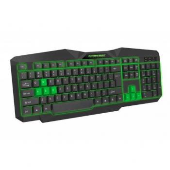 Teclado Esperanza EGK201G con iluminación LED USB QWERTY Inglés Negro/Verde