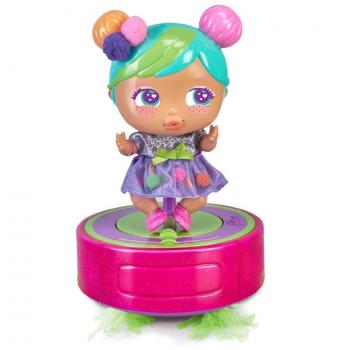 The Bellies from Bellyville - Rita Rumba, juguete interactivo con un robot aspiradora – tocador con accesorios, se mueve y gira como una muñeca bailarina, con sonido, desde