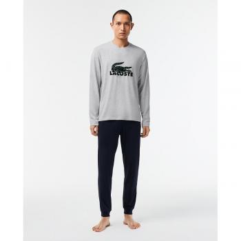 Pijama largo de hombre en terciopelo Lacoste
