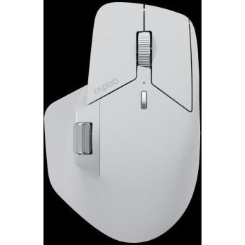 Ratón Ergonómico Inalámbrico Rapoo MT760M - Bluetooth y RF, 4000 DPI, Color Blanco