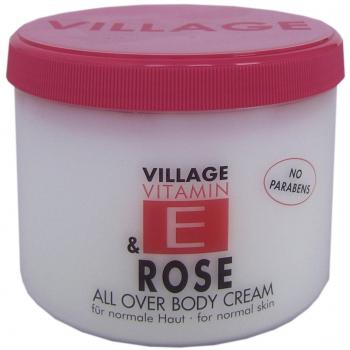 Crema Corporal de Rosa con Vitamina E 500ml Village