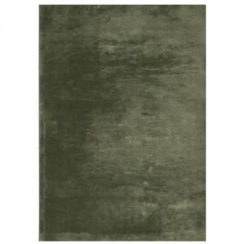 Alfombra pelo corto suave lavable HUARTE verde bosque 240x340cm