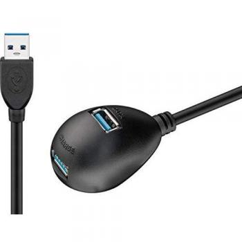 Goobay USB 3.0 A - 2x USB 3.0 A, 1.5 m Negro - Adaptador para cable