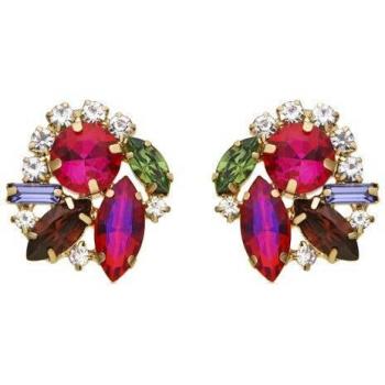 Pendientes Luxenter de Cristal Morado acabados en oro amarillo de 18k - Mutaj