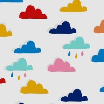 Joules Whatever the Weather White/Rainbow Wallpaper - 10m x 52cm, Matte Non Woven Removable Paste the Wall Wallpaper