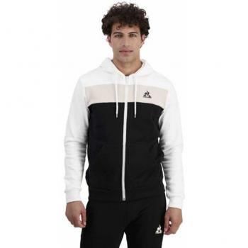 Sudadera con capucha Le Coq Sportif Contemporain N°1 para hombre en color negro y beige, talla XL