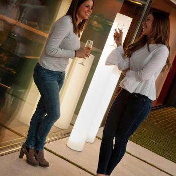 Lámpara de Pie Newgarden Fity 160, Luz Blanco Cálido 2700K, Exterior e Interior IP65 Resistente a la Intemperie, 160x19cm (Altura x Diámetro)
