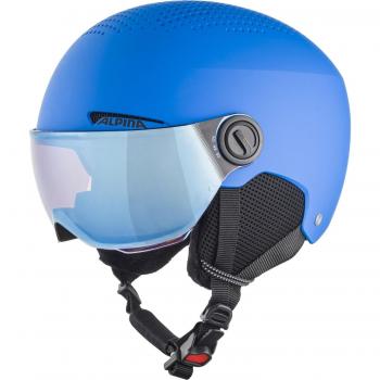 Casco de Esquí Alpina Zupo Visor Q-Lite Unisex Azul Mate 51-55 cm