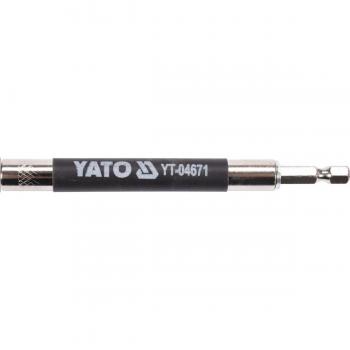 Yato YT-04671 Punta de Destornillador Portapuntas con diseño ergonómico, fabricado en acero de alta calidad, compatible con múltiples puntas, ideal para trabajos de precisión y uso profesional