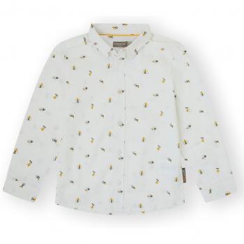 Camisa de niño de algodón en blanco Canada House