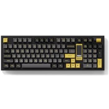 Akko 5098B Black & Gold Wireless Mechanical Gaming Keyboard with TFT Screen, 96 Keys, Hotswap, RGB Backlight