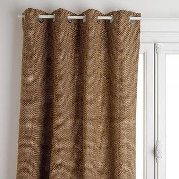 Cortina de poliéster lino beige 140x260cm Wild con ojales