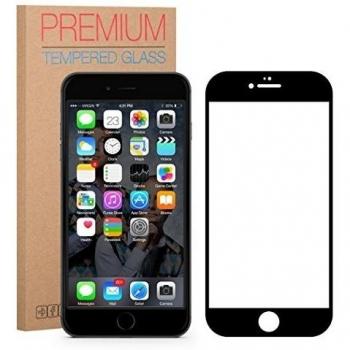 FUTLEX Premium Protector de pantalla de vidrio templado para iPhone 6 / 6S - Negro - PROTECCIÓN COMPLETA - vidrio de dureza 9 H - grosor de 0,33 mm - transparencia de alta definición - bordes redondeados 2,5 D - antigolpes - recubrimiento oleofóbico - 