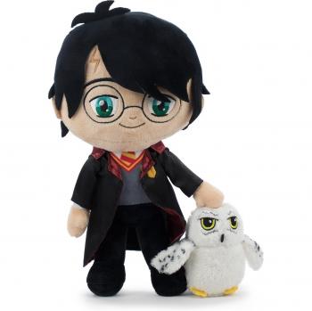 Peluche Harry Potter con Hedwig 32cm - Alta Calidad, Licencia Oficial