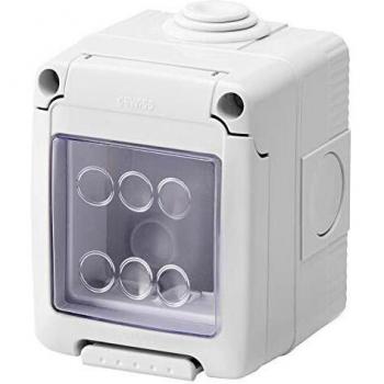 Contenedor Estanco Gewiss GW27041 para Aparatos 1 puesto IP55 Gris RAL 7035