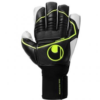 Uhlsport Guantes de Portero Absolutgrip Flex Frame Carbon, características: guantes para niños y adultos, color amarillo flúor/negro, talla 10