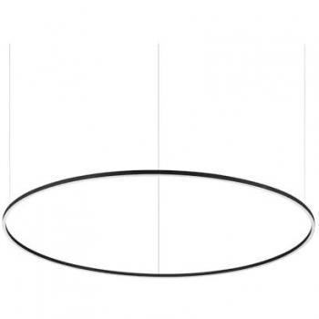 Lámpara de techo colgante LED integrada delgada redonda regulable DALI 150 cm negra 3000 K - Ideal Lux