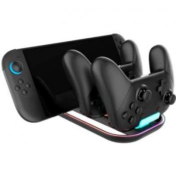 Estación de Carga Nacon Triple para Nintendo Switch 2 (consola + 2 mandos Pro)