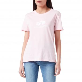 Alpha Industries Women's Basic Short Sleeve T-Shirt in Pastel Pink, Regular Fit XS