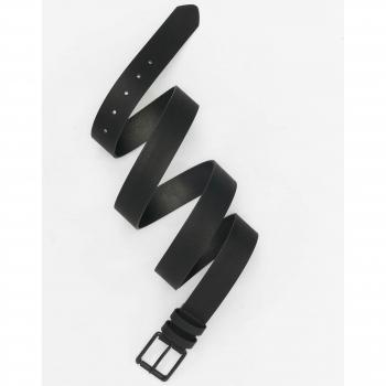 Cinturón Urbano Clásico - Cinturón Básico de Imitación Piel Unisex - Negro