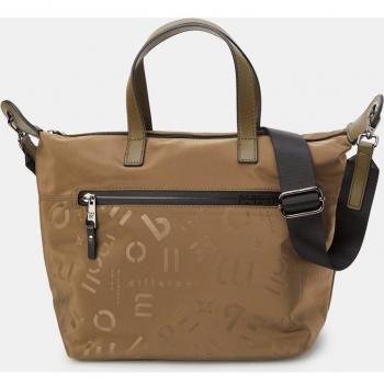 Pepe Moll Pulsar Kaki Shopper Handbag 232312 con Logos y Bandolera Extraíble