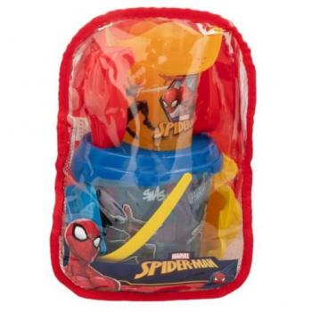 Set de Playa Spiderman con Cubo de 18 cm, Accesorios y Mochila de Transporte