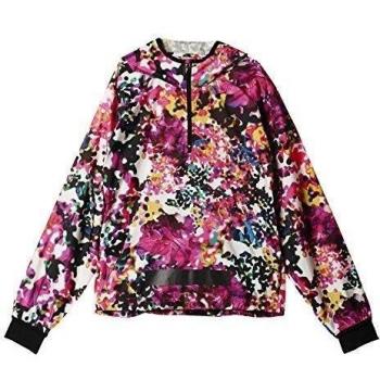 adidas Half Zip Wind - Sudadera para mujer, color rosa / lima, talla L