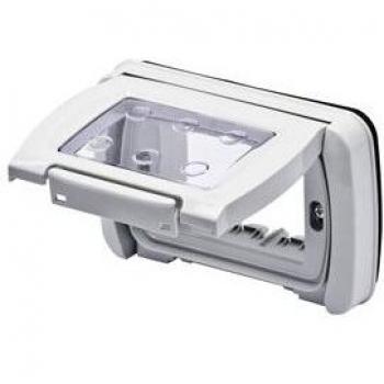 Placa Estanca Gewiss 3 Módulos Color Gris IP55