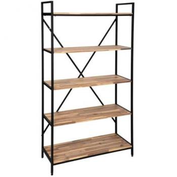Librería Edena de metal y acacia 90 x 180 cm Atmosphera Créateur D'Intérieur