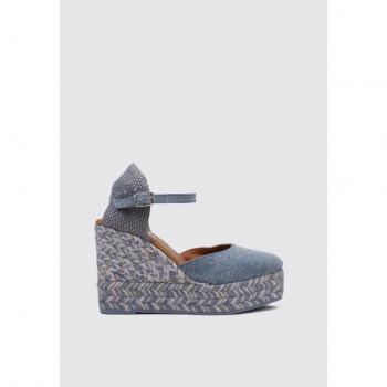 Alpargatas Mujer Viguera 2120 Esparto con Cuña Azul
