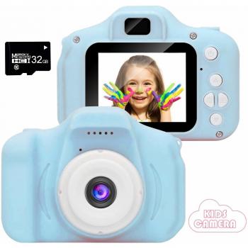 2020 Nueva Cámara para Niños, Cámara de Fotos/Video HD 1080p Cámara Digital para Piños, Pantalla LCD de 2 Pulgadas/Tarjeta 32G