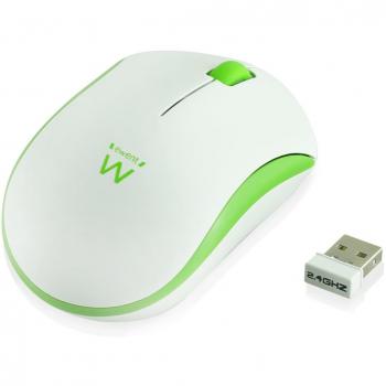 Ewent EW3209 - Ratón inalámbrico, blanco/verde
