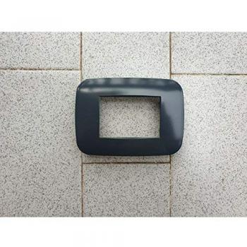 Placa Compatibles Axolute Bticino Color Gris Oscuro 4 Foros