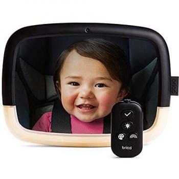 Munchkin Espejo para el Coche Pivotante con Luz Nocturna Baby In-Sight, con Pruebas de Choque Superadas e Inastillable, Grupo 0 0 + 1 2, Unisex