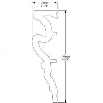 Perfil Curvado Heritage DX170-2300 - Moldura Decorativa Orac 230x11,9x3,2 cm