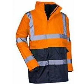 Parka 4 en 1 alta visibilidad antiviento LMA T6 XXL Naranja/Marino
