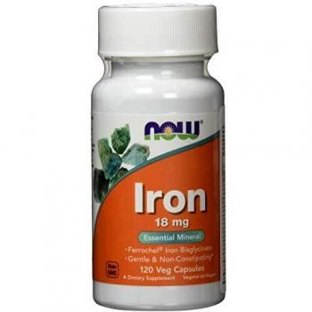 Now Foods Iron 18mg - 120 Vegetarian Capsules