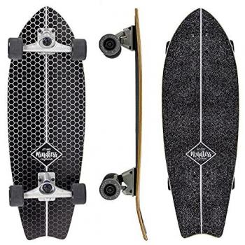 Mindless Surf Skate Fish Tail Skateboard, Adultos Unisex, Black