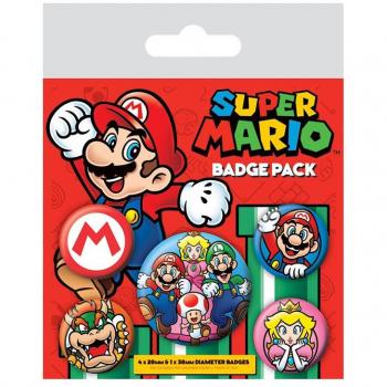 Pyramid International - Insignia de Super Mario, multicolor, 10 x 12,5 x 1,3 cm, BP80440