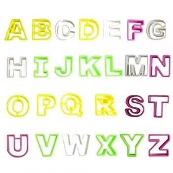 haimoburg 26tlg. Colores letras Fondant Moldes de galletas de herramientas para modelar, 26tlg. farbig