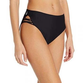 Volcom Simply Solid Retro Parte Inferior Bikini, Mujer, Black, XS