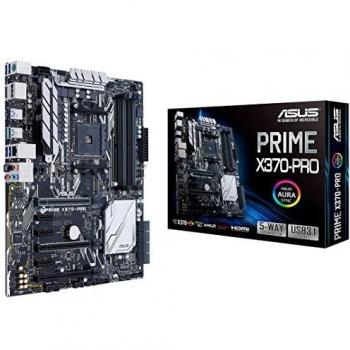 ASUS Prime X370-Pro - Placa base, AMD Ryzen AM4 DDR4 DP HDMI M.2 USB 3.1 ATX X370 con iluminación AURA Sync RGB
