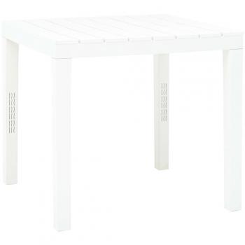 Mesa de jardín blanco 78x78x72 cm plástico