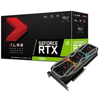 Tarjeta Gráfica PNY GeForce RTX 3080 12GB XLR8 Gaming REVEL EPIC-X RGB GDDR6X Triple Ventilador 8K Ultra HD