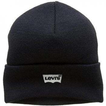 Levi's Batwing Embroidered Slouchy Beanie Gorro de Punto, Azul