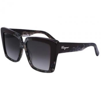 Salvatore Ferragamo SF1060S Women's Sunglasses - Gray Marble with Grey Gradient Lenses, Size 55 MM