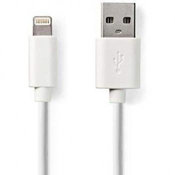 Cable Lightning USB 2.0 Apple 8-Pines Macho 3.00 m 480 Mbps PVC Blanco