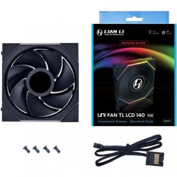 Lian Li UNI FAN TL LCD Reverse Ventilador Suplementario 140mm Negro